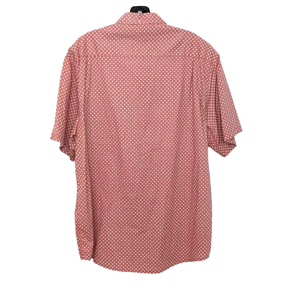 VTG Catch Surf Shirt Mens Size L-XL Peach Beach Geometric Short Sleeve Button Up - Picture 2 of 7